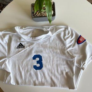 White Adidas Soccer Shirt